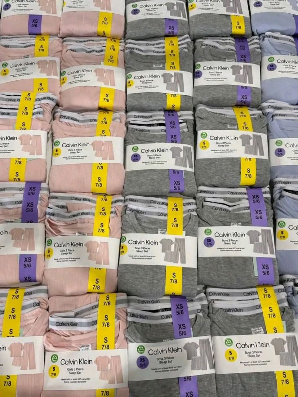 Calvin Klein Kids 3-Piece Sleep Set Lot — 300 Pcs