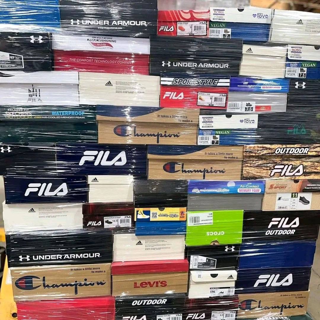 Branded Sneaker Box Pallet — Adidas · Under Armour · Vans · Fila · Skechers